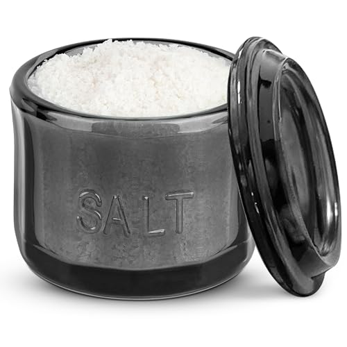 KooK Glass Salt Cellar, Black