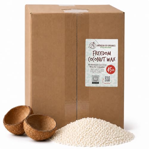 American Soy Organics Freedom Coconut Soy Wax Beads Candle Wax 45 lbs