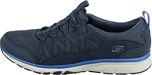 Skechers Skechers Gratis Sport Live Golden Men's Synthetic Mesh Vegan Slip On Trainers (Navy, US 11)