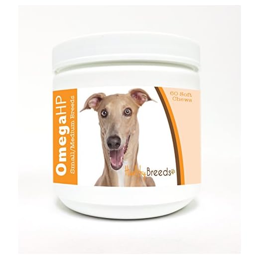 Healthy Breeds Italian Greyhound Omega HP Fatty Acid Skin and Coat Support Soft Chews 60 Count