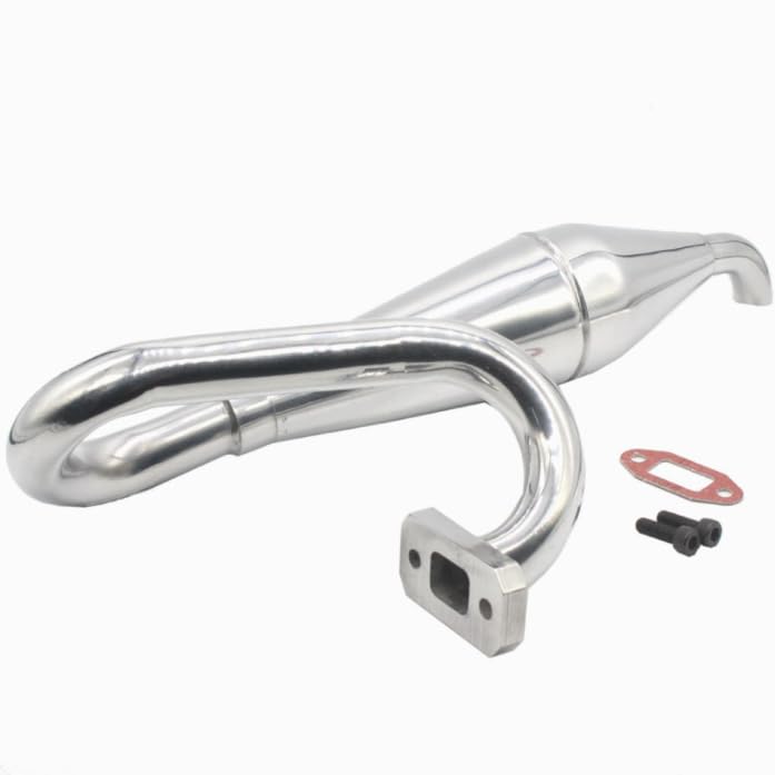 Alloy Polished Exhaust Tuned Pipe Muffler 050024 for HSP 050024 RC Redcat Rampage MT TT HSP 1/5 94050 Cars
