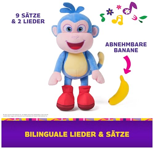 Dora Bananenfreund Boots - ca. 30 cm große, interaktive Plüschfigur zur beliebten TV-Serie mit 2 Liedern und 9 Sätzen… – Ansicht 5