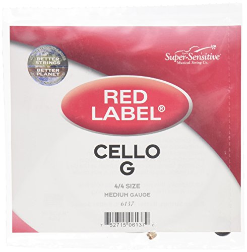 Super Sensitive Red Label Cello G String 4/4 Medium