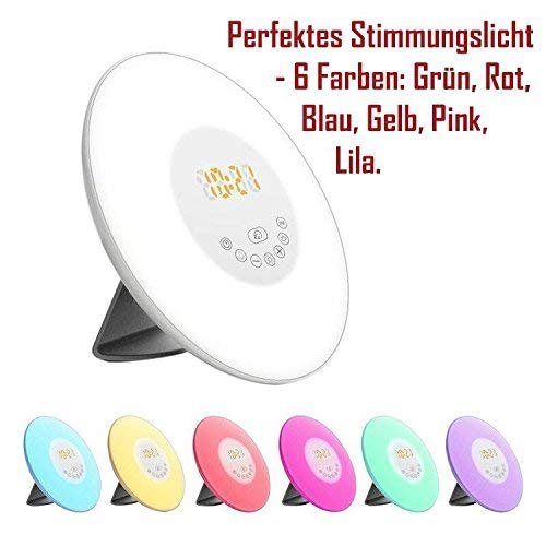 Wake Up Light stimungs-Radio réveil Enfants de lumière LED Fonction réveil Lever du soleil
