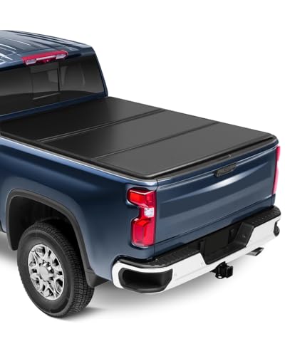 TOPCOVER Hard Tri-Fold Truck Bed Tonneau Cover Fits for Ford
