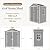 UDPATIO Outdoor Storage Shed 6x4 FT, Garden Resin Shed for Bike, Garbage Can, Tools, Outside Plastic Sheds with Floor for Backyard, Patio, Lawn, Grey & White