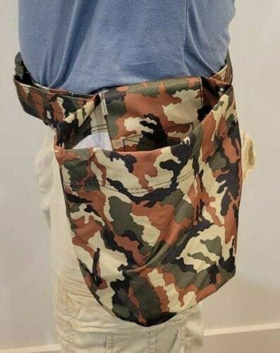 Calces365 Metal Detecting Waist Pouch, 1 Pouch With Multiple Pockets, 1 Pouch With Mesh Bottom For Discarded Items, 52 Inch Long Belt (Camo) #TOP2