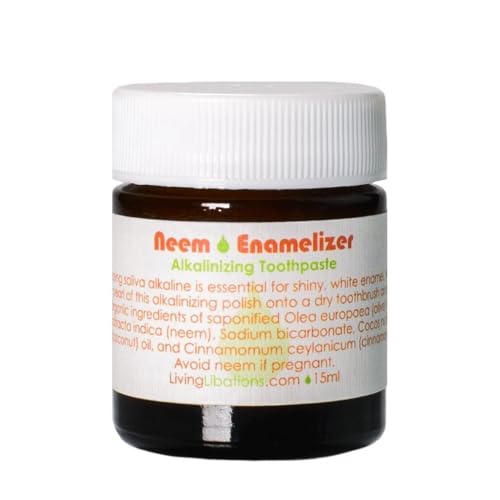 Living Libations - Organic Neem Enamelizer Toothpaste | Natural, Wildcrafted, Vegan Clean Beauty (.5 oz | 15 ml)