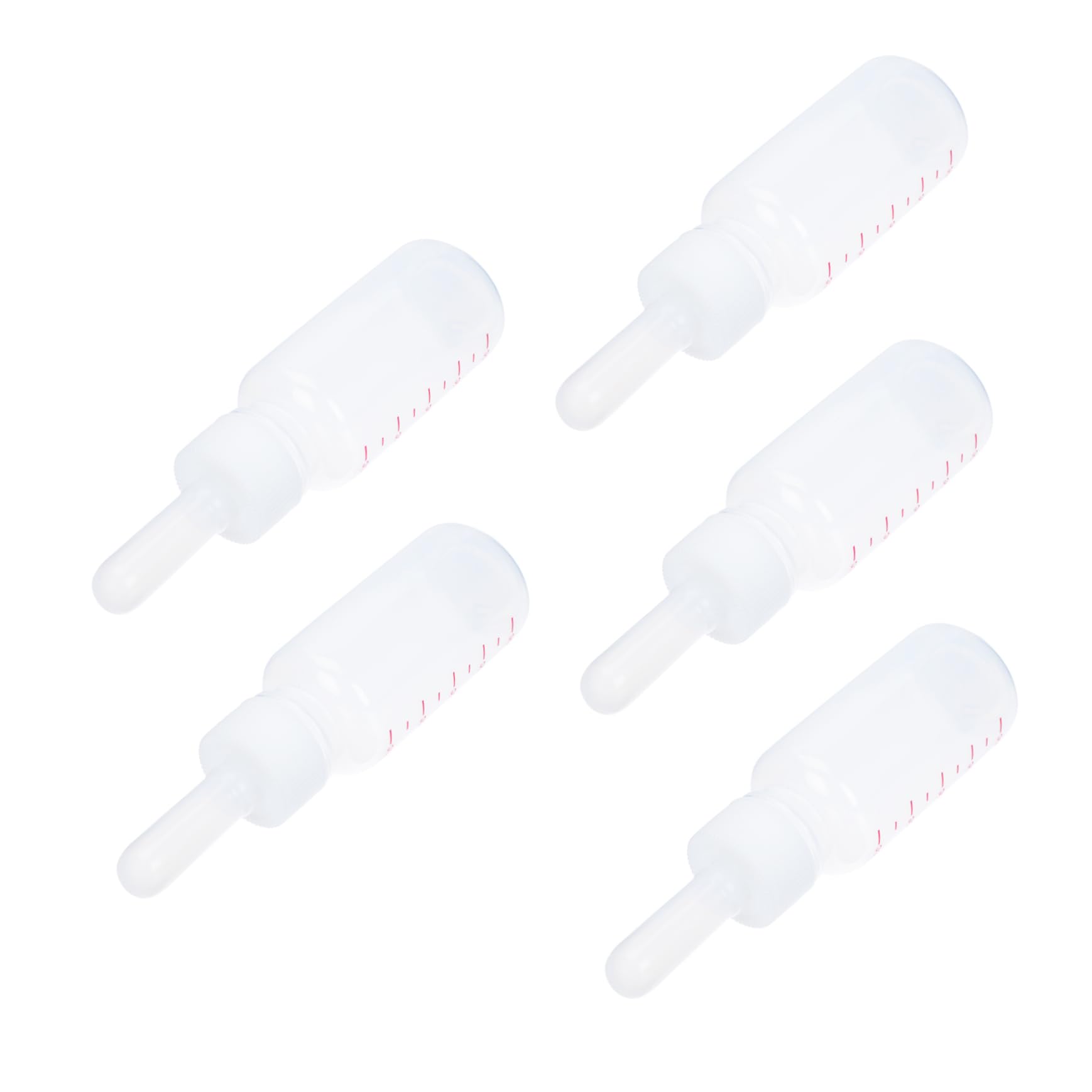 BESPORTBLE Dog Cat Nursing Bottles 5 Sets Silicone Bottle Leakproof Easy to Portable Scale Label