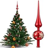 🎁 WIEDERVERWENDBAR & LANGLEBIG – Investieren Sie in Qualität, die bleibt. Unsere Weihnachtsbaumspitzen sind für den langjährigen Einsatz konzipiert. Dieser zentrale Spitze Baumschmuck lässt sich kinderleicht aufstecken und nach den Feiertagen sicher verstauen. Eine christbaum spitze, die Jahr für Jahr ihren Glanz behält.