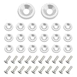 Hbxdeco 20PCS Bumper Fender Washer Bolt, M6×20mm Aluminum Alloy Engine Bay Dress Up Bolts Fasteners Kit, CNC Finishing Fender Washer JDM Car Modification Installation Hardware Kit (Silver)