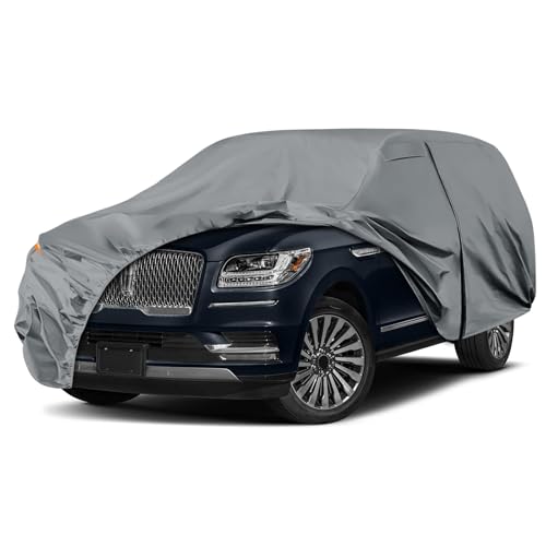 Image of Waterproof Premium Car Covers Replace for 2007-2025 Ford Expedition EL /MAX and Lincoln Navigator L, 10 Layers Heavy Duty All Weather Car Cover with Zipper Door for Snow Rain Dust Protection