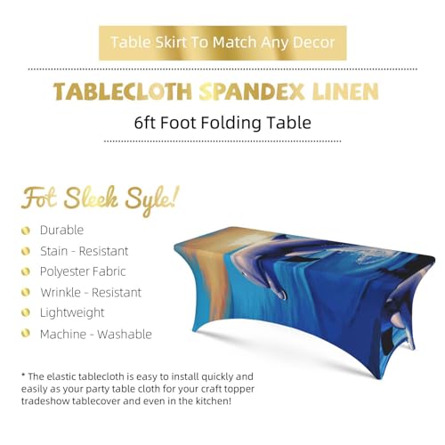 Nappe dauphin extensible ajustée nappe de table 1.8m banquet - 6