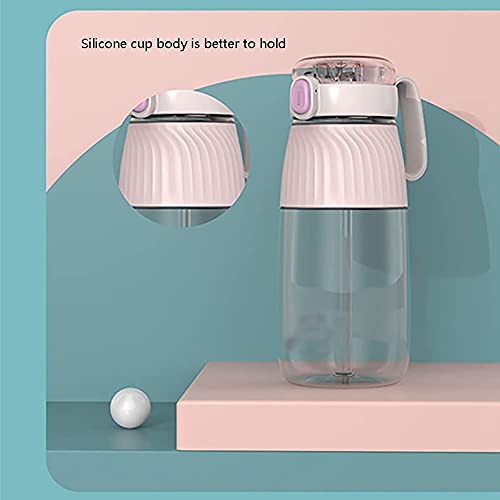 Waterfles Sportfles Waterflessen met Stro Flip Topdeksel en Veiligheidsslot voor Running Atletische Excerise Wandelen Outdoor Fles (Capaciteit: 1200ml, Kleur: Paars) - Image 7