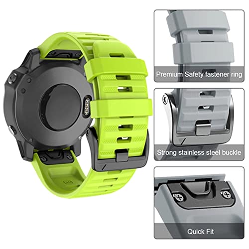 Strap silicone anti irritation pour montre Garmin Fenix 6X 5X