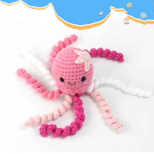 Image of Handmade Crochet Octopus for NICU Babies & Preemies, Scent Bonding Keepsake for Baby, NICU Separation Gift, Soft Comfort Gift for Newborn (Pink)