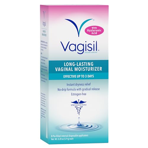 Vagisil Prohydrate Internal Vaginal Moisturizer, Gel & Lubricant for Women, Gynecologist Tested, 8 Count, Pack of 1 (8 Total Applicators)