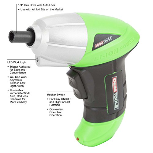 OEMTOOLS 24667 4V Max Lithium-Ion Cordless Screwdriver