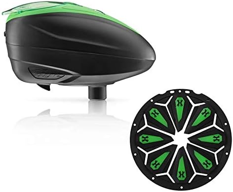 Dye LT-R Electronic Paintball Loader - Lime with HK Army Epic Speed Feed (Lime with Mint Epic Speed Feed)