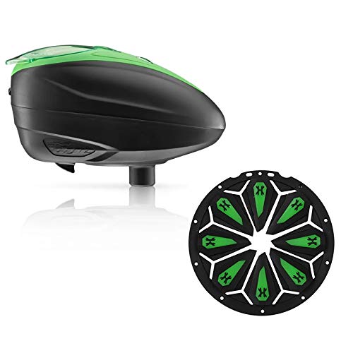 Dye LT-R Electronic Paintball Loader - Lime with HK Army Epic Speed Feed (Lime with Mint Epic Speed Feed)