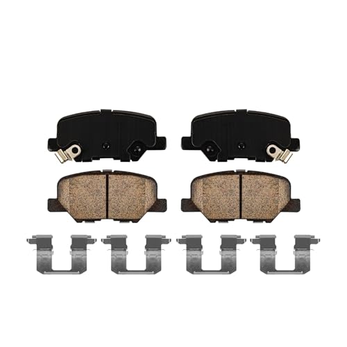 Image of Detroit Axle - Brake Pads for 2014 2015 Mazda 6, Front and Rear Ceramic Brake Pads with Hardware Set Replacement
