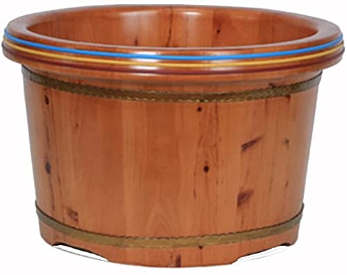 Masajeador de pies spa con tina y barril de madera