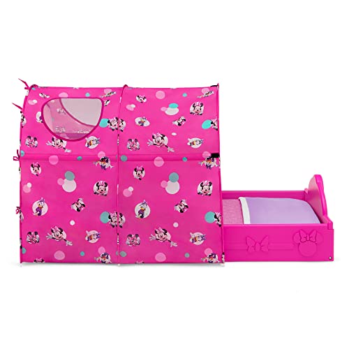 Image of Delta Children - Disney Minnie Mouse Plastic Sleep and Play Toddler Bed with Tent, Pink