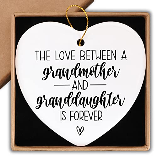 Nana Gifts - Placa de recuerdo con texto en inglés 'The Love Between a Granddaughter is Forever Birthday for Grandmother'