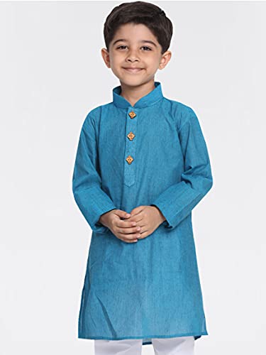 Image of VASTRAMAY Boys Cotton Regular Fit Solid Regular Kurta