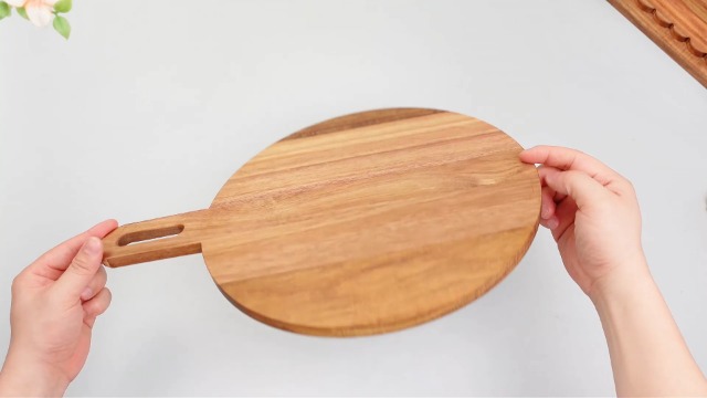 Set 3 Piezas Tabla Para Cortar Acacia Oval Negra miniatura 7