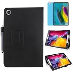 Slim Leather Case for Samsung Galaxy Tab S5e 10.5 Inch 2019 (SM-T720 T725 T727), Multi-Angle Stand Full-Protective Tablet Cover Book Case with Stylus Pen,Screen Film (Black)