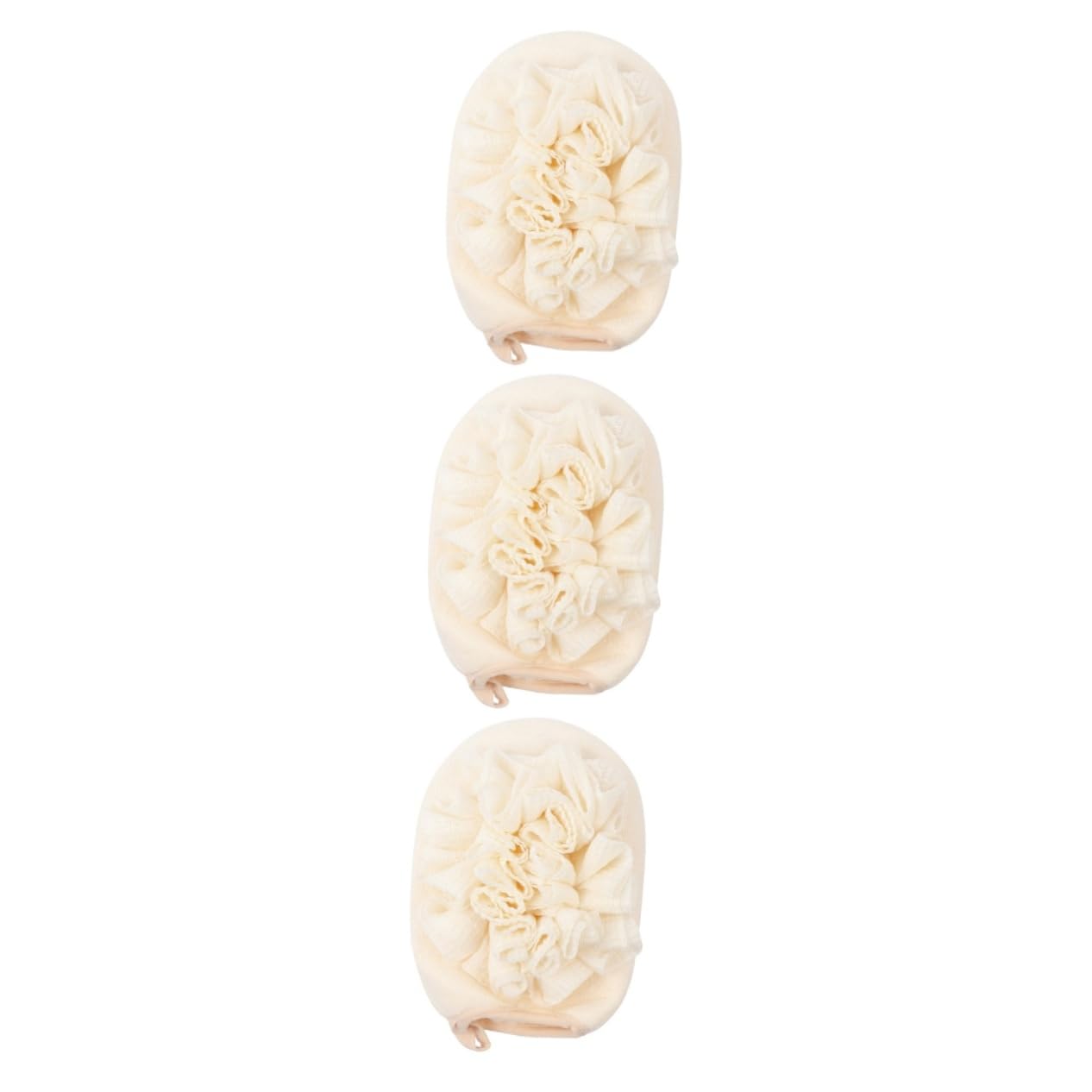 FRCOLOR 3piezas Exfoliante Esponja Doble Para Limpieza y Masaje Para y Spa Color Beige