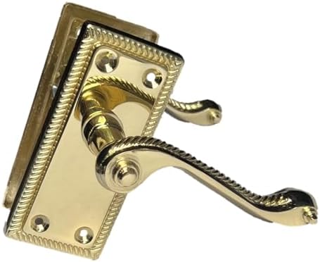 Georgian Style Scroll Brass Finish Door Handles, Internal Door Handles, Brass Door Handle, Door ...