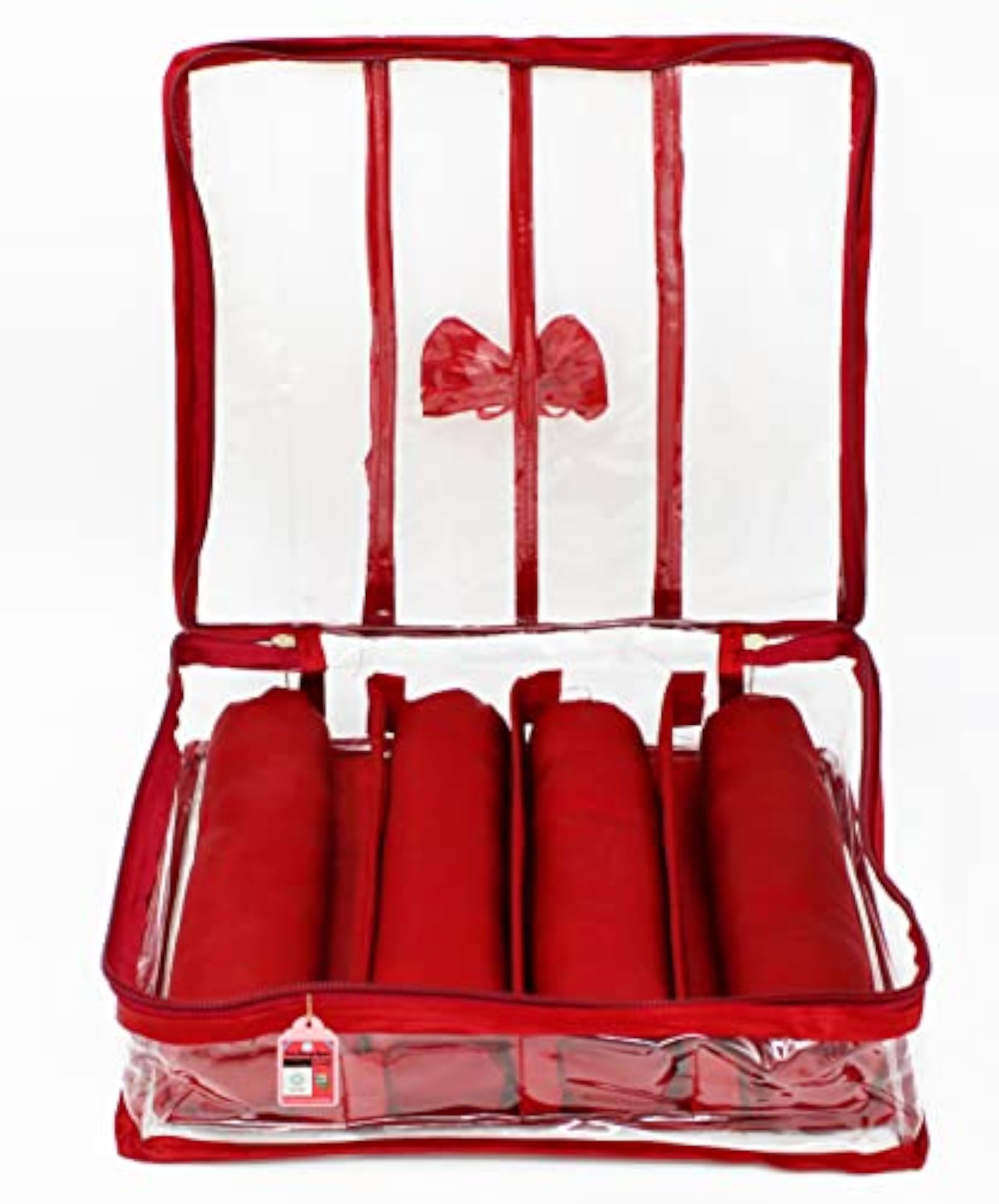 Satin Fabric 4 Rod Bangle Box Organizer for Women