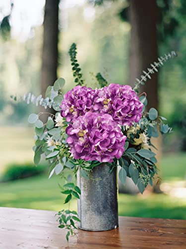 Briful 21" Hydrangea Artificial Flowers Silk Flowers Fake Flowers Decorative Artificial Flower - Image 4