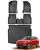 All Weather Floor Mats & Cargo Liner for Jeep Compass 2017-2025 (2017 New Body Only),Custom Fit Full Set Heavy Duty Trunk Mats for Jeep Compass Accessories 2017 2018 2019 2020 2021 2022 2023 2024 2025