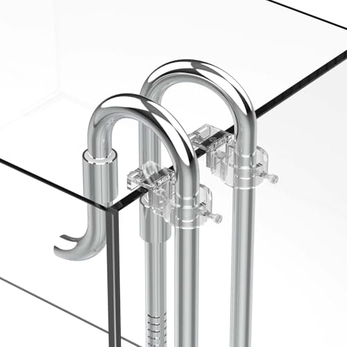 Image of FZONE Detachable Acrylic Bracket - Compact Filter Pipe Holder for Glass & Stainless Steel Aquarium Lily Pipes (S)