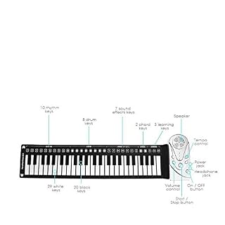 DSHGDJF Clavier numérique Flexible Portable à 49 Touches Piano Silicone Roll Up Piano Clavier électronique Pliant - Les Beatles, Paul McCartney, John Lennon, RIngo Starr, George Harrison DSHGDJF Clavier numérique Flexible Portable à 49 Touches Piano Silicone Roll Up Piano Clavier électronique Pliant – Image 2