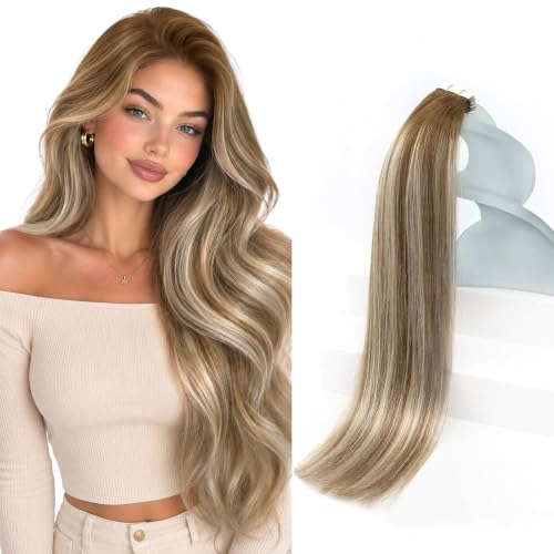 Image of Sunny Hair Blonde Tape in Hair Extensions Human Hair 18 Inch for Daily Wear