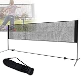 ACXIN Badminton Netz Tennisnetz 4m Tragbares Volleyball mit Verstellbaren Höhen faltbares Federballnetz Outdoor Trainingsnetz, 2 Höhe: 87/155cm