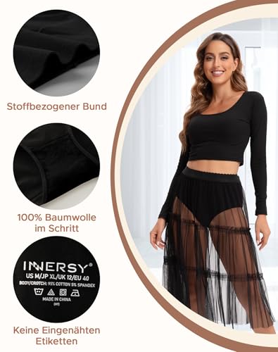 80-125 Zeichen. - Detailansicht von INNERSY High Waist Taillenslip Damen Baumwolle Deal – Dealfoxx.de (Detail 4)