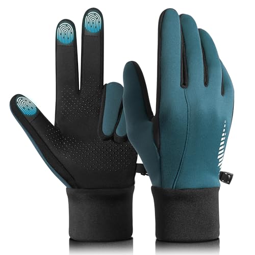 Image of rivmount Winter Gloves Women Men, Cold Weather Touch Screen Liner Glove, Windproof 3-Layers, for Running, Cycling, Biking, Hiking, Driving