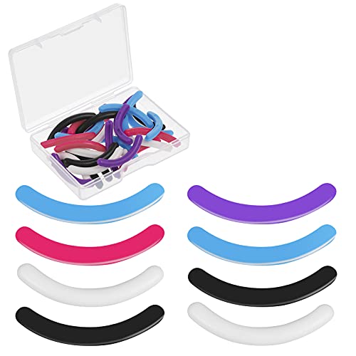 evebel 30pcs Eyelash Curler Refills Pads, Silicone Rubber Curler Replacement Pads Refill Pads Multicolored Eyelash Curlers Pads with a Clear Storage Box Universal Gifts for Girls, Multi-colored