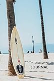  Journal: Surfboard rack convenient Bullet Journal Dot Grid Daily Planner Student Sunset Big Wave Surfing