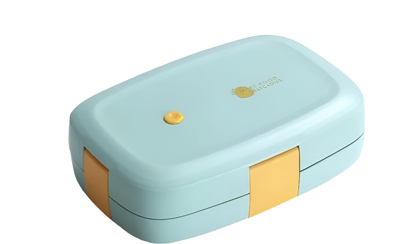 DREAM DOODLEDREAM DOODLE Lunch Box for Kids Cute Slim Tiffin Box for School Office Air-Proof Vacuum Insulated Lunch Box Stainless Steel Tiffin Box for Boys, Girls, School & Office Men (Green)