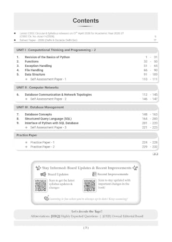 Image of Oswaal CBSE Class 12 Computer Science Question Bank | Chapter & Topic-wise Solved Papers (2017-2026) | Based on Syllabus (April 2026) | Includes 2026 Papers | For 2027 Exam