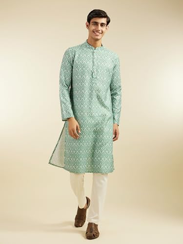 Image of DIWAS BY MANYAVAR Men's Cotton Blend Printed Kurta (1pc)