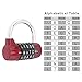 HOJLKLD Gym Locker Lock 5 Letter Word Lock Safety Padlock Combination Lock for School Gym Locker,Sports Locker,Fence,Toolbox,Case,Hasp Storage (1, Red)