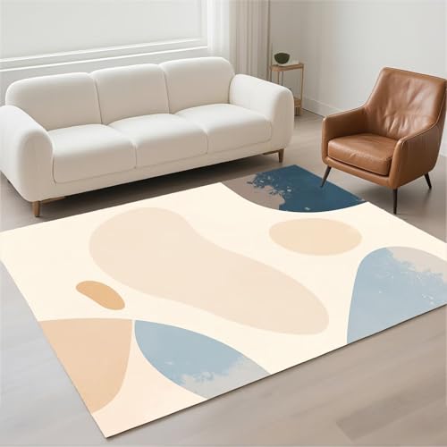 Tapis de salon lavable et antidérapant à pile bouclée