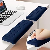 Zerodeko Coussinets D'Accoudoir en Mousse À Mémoire De Forme 9.84X3.15X2.17In Repose Coudes Ergonomique pour Chaise De Bureau Et De Jeu avec Housses Amovibles Lavables Soulagement De La Pression